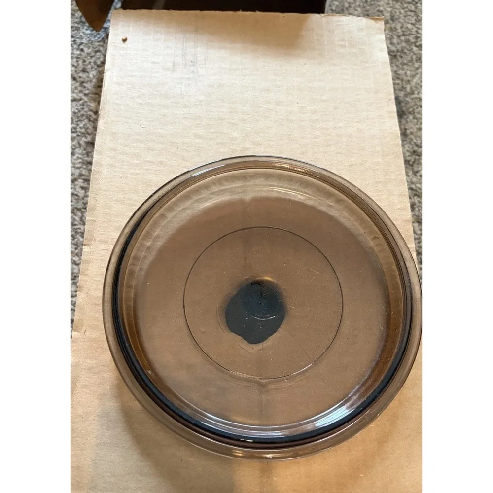 NOS Corning Vision Amber V-20 3 pc Double Boiler 1.5L Pot Sauce Pan & Lid FRANCE